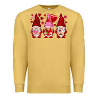 Antique Gold valentines day gnomies with heart balloon Premium Sweatshirt - NancyCooperArtShop