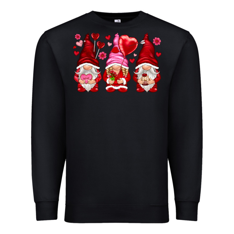 Valentines Day Gnomies With Heart Balloon Premium Sweatshirt by NancyCooperArtShop | Teevron