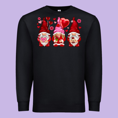 Valentines Day Gnomies With Heart Balloon Premium Sweatshirt Designed By Nancycooperartshop