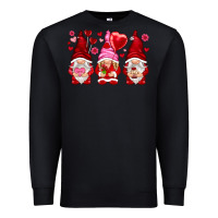Black valentines day gnomies with heart balloon Premium Sweatshirt - NancyCooperArtShop