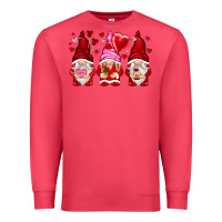 Cardinal valentines day gnomies with heart balloon Premium Sweatshirt - NancyCooperArtShop