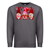 Charcoal Heather valentines day gnomies with heart balloon Premium Sweatshirt - NancyCooperArtShop