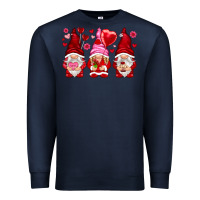 Navy valentines day gnomies with heart balloon Premium Sweatshirt - NancyCooperArtShop