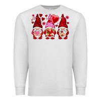 Oatmeal Heather valentines day gnomies with heart balloon Premium Sweatshirt - NancyCooperArtShop