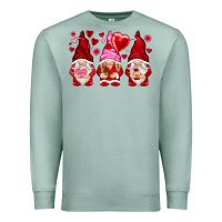 Seafoam valentines day gnomies with heart balloon Premium Sweatshirt - NancyCooperArtShop