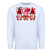 White valentines day gnomies with heart balloon Premium Sweatshirt - NancyCooperArtShop