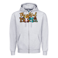 Heather Grey thankful mama baby calf Zipper Hoodie - Jasminsmagicworld