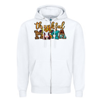 White thankful mama baby calf Zipper Hoodie - Jasminsmagicworld