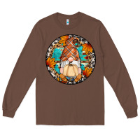 Chestnut fall gnomes round earrings Long Sleeve Tee - Artiststas
