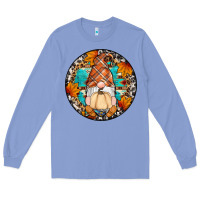 Colony Blue fall gnomes round earrings Long Sleeve Tee - Artiststas
