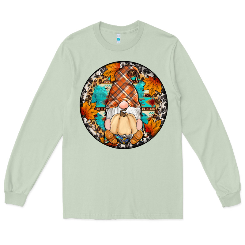 Fall Gnomes Round Earrings Long Sleeve Tee by Artiststas | Teevron