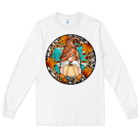 White fall gnomes round earrings Long Sleeve Tee - Artiststas