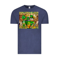 Vintage Denim St. Patrick's Day gnomies truck tumbler Vintage Tee - Neo Western