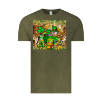 Vintage Olive St. Patrick's Day gnomies truck tumbler Vintage Tee - Neo Western