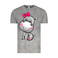 Cloud Rock cute hippopotamus Vintage Tee - AdoDesignShop