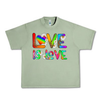 Oil Green love is love Urban Heavy Tee - HRA Design Shop