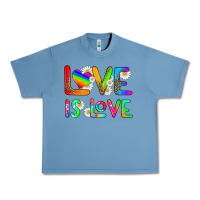 Pebble Blue love is love Urban Heavy Tee - HRA Design Shop