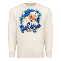 Sandshell believe winter christmas santa claus Premium Sweatshirt - MaliasSmallBusiness