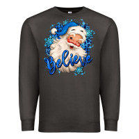Smoke believe winter christmas santa claus Premium Sweatshirt - MaliasSmallBusiness