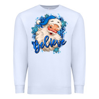 Believe Winter Christmas Santa Claus Premium Sweatshirt | Teevron