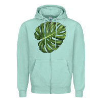 Monstera Leaf Zipper Hoodie | Teevron
