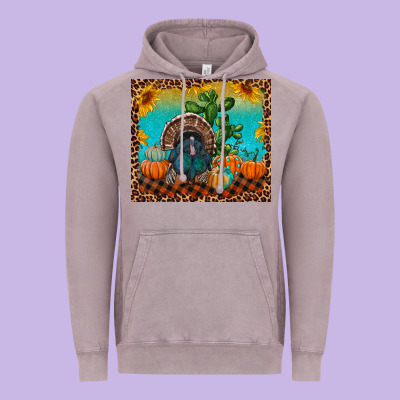 Turkey And Pumpkins Vintage Hoodie Designed By Ranaportraitstore