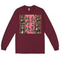 Burgundy life is better with a pittie Long Sleeve Tee - JahusDesignShop