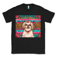 Black shih tzu floral tumbler Classic Tee - JahusDesignShop