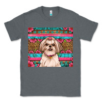 Charcoal Heather shih tzu floral tumbler Classic Tee - JahusDesignShop