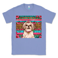 Colony Blue shih tzu floral tumbler Classic Tee - JahusDesignShop