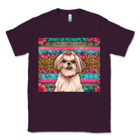 Plum shih tzu floral tumbler Classic Tee - JahusDesignShop