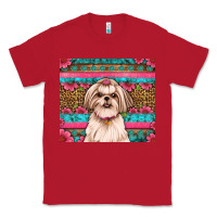 Red shih tzu floral tumbler Classic Tee - JahusDesignShop
