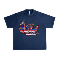 Navy america Urban Heavy Tee - CowhideDigitalArt