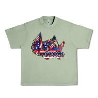 Oil Green america Urban Heavy Tee - CowhideDigitalArt