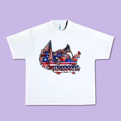 America Urban Heavy Tee Designed By Cowhidedigitalart