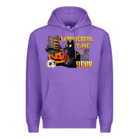 Purple wonderful time of the year halloween Premium Hoodie - LillyAllenDesigns