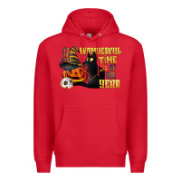 Red wonderful time of the year halloween Premium Hoodie - LillyAllenDesigns