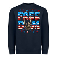 Navy Freedom rock hand Heavyweight Sweatshirt - Neo Western