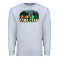 Heather Grey camp crew Premium Sweatshirt - NancyCooperArtShop