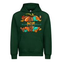 Forest Green thankful grateful blessed mom pumpkin Urban Hoodie - NancyCooperArtShop