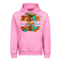 Fuchsia Pink thankful grateful blessed mom pumpkin Urban Hoodie - NancyCooperArtShop