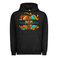 Pigment Black thankful grateful blessed mom pumpkin Urban Hoodie - NancyCooperArtShop