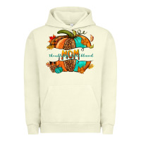 Thankful Grateful Blessed Mom Pumpkin Urban Hoodie | Teevron