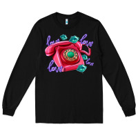 Black love balloons and pink valentines telephone Long Sleeve Tee - AdoDesignShop