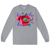 Heather Grey love balloons and pink valentines telephone Long Sleeve Tee - AdoDesignShop