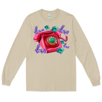 Mushroom love balloons and pink valentines telephone Long Sleeve Tee - AdoDesignShop