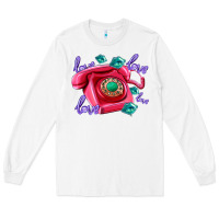 White love balloons and pink valentines telephone Long Sleeve Tee - AdoDesignShop