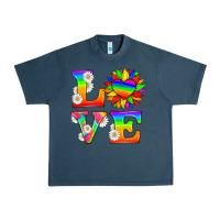 Midnight Navy love and sunflower Urban Heavy Tee - HRA Design Shop