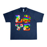 Navy love and sunflower Urban Heavy Tee - HRA Design Shop