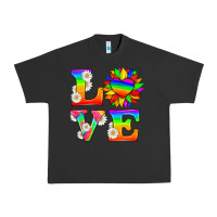 Pigment Black love and sunflower Urban Heavy Tee - HRA Design Shop